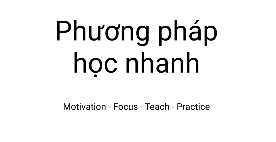 Phương pháp học nhanh
